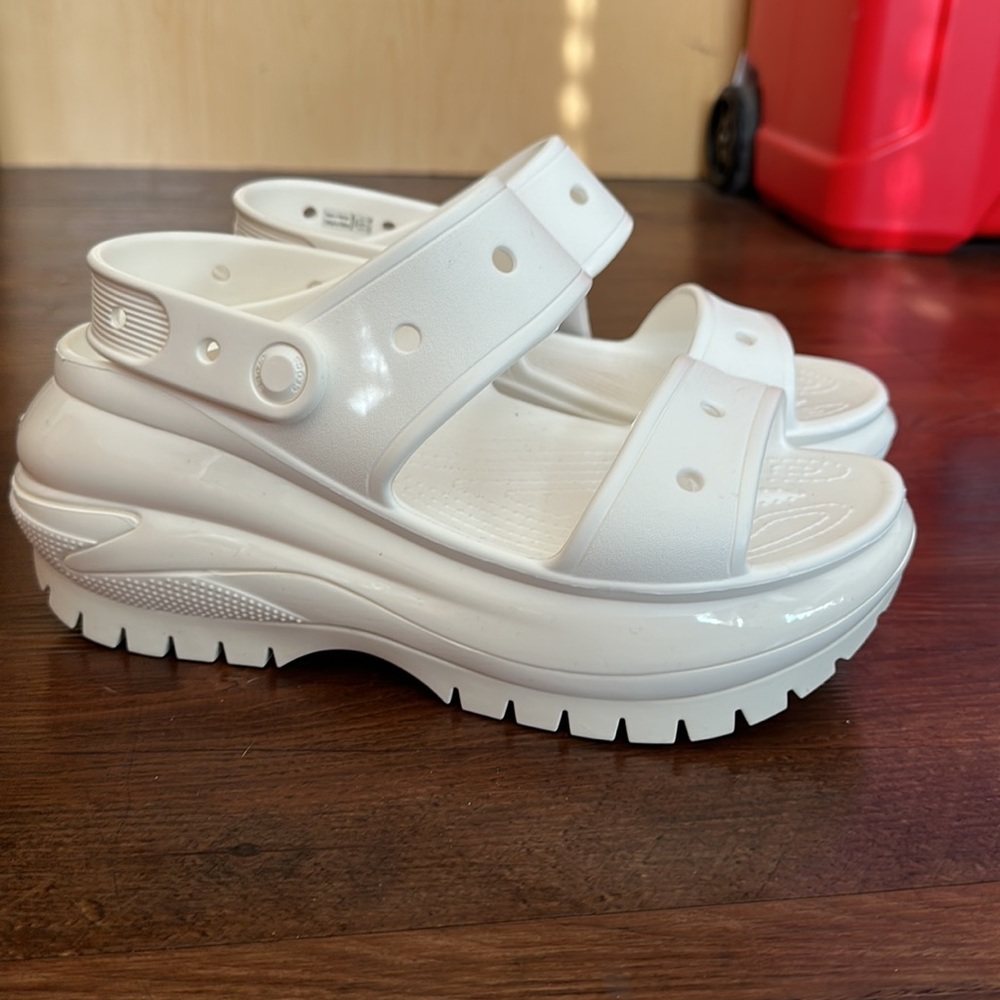 White Mega Crush Sandals